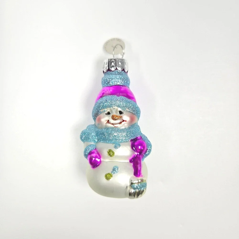 NICE Radko Celebrations Snowman Glitter Sparkle‎ Miniature Mini Ornament 2013 S1